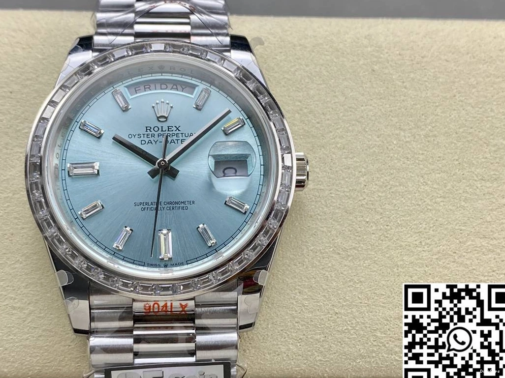 Diamond Blue Factory v5 M228396tbr-0002 Tungsten Rolex Dial Day Date Hourmarker Steel QF 0330